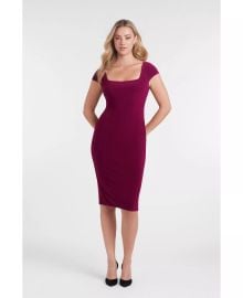 Black Halo Amari Cap sleeve Sheath Dress in Jujube at Macys