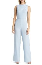 Black Halo Corrine Draped Bodice Wide Leg Jumpsuit in Maliblue at Nordstrom