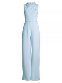 Black Halo Corrine Draped Bodice Wide Leg Jumpsuit in Maliblue at Saks Fifth Avenue