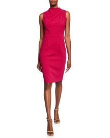 Black Halo Corrine High-Neck Sleeveless Sheath Dress at Neiman Marcus