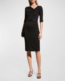 Black Halo Jackie 34-Sleeve Sheath Dress at Neiman Marcus