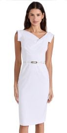 Black Halo Jackie O Belted Dress White 10 at Shopbop