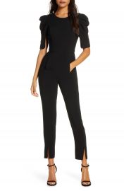 Black Halo Russo Puff Shoulder Jumpsuit   Nordstrom at Nordstrom