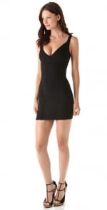 Black Herve Leger mini dress at Shopbop