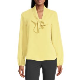 Black Label by Evan-Picone Womens V Neck Long Sleeve Blouse - at JCPenney