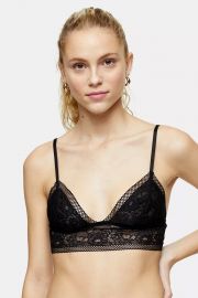 Black Lace Bralet at Topshop