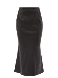 Black Laurel faux-leather fishtail skirt  Staud  FASHION US at Matches