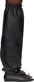 Black Level Flat Thigh High Tall Boots at ssense