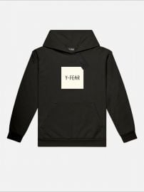 Black Logo Hoodie by Y-Fear at Y-Fear