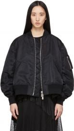 Black MA-1 Bomber Jacket by Sacai at Ssense