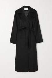 Black Manuela belted camel hair coat MAX MARA NET-A-PORTER at Net a Porter