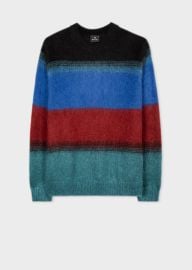 Black Mohair Stripe Sweater at Paul Smith