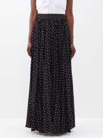 Black Nola pleated polka-dot chiffon maxi skirt E STOTT FASHION US at Matches