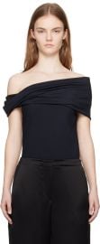 Black Off The Shoulder Camisole at ssense