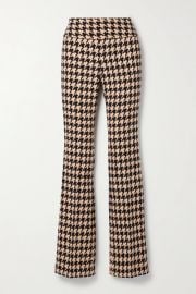 Black Olivia houndstooth crepe bootcut pants  ALICE  OLIVIA  NET-A-PORTER at Net a Porter