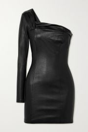 Black One-sleeve leather mini dress  ZEYNEP ARCAY  NET-A-PORTER at Net a Porter