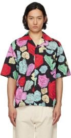 Black Orion Print Bowling Shirt at ssense