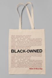 Black Owned Business Canvas Bag at Happy Me Tee at Happy Me Tee