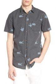 Black Paper Cranes Short Sleeve Shirt by Globe at Nordstrom Rack