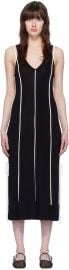 Black Piping Maxi Dress at ssense