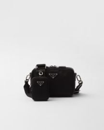 Black Prada Brique Re-nylon And Saffiano Leather Bag PRADA - United States at Prada