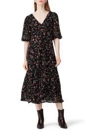 Black Printed Midi Dress by GANNI for 40 Rent the Runway at Rent the Runway