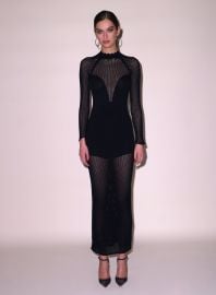 Black Scalloped Pointelle Knit Dress | Fleur du Mal at Fleur du Mal