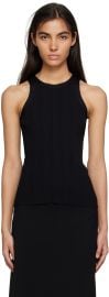 Black Seamless Tank Top at ssense