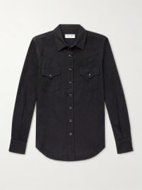 Black Slim-Fit Denim Western Shirt SAINT LAURENT MR PORTER at Mr Porter