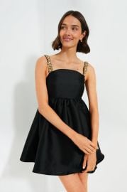 Black Taffeta Embellished Mini Dress Self-Portrait at Tuckernuck