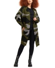 Black Tape Camo Long Cardigan  Reviews - Sweaters - Women - Macys at Macys