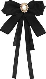 Black Tie for Women Bow Ties Adjustable Black Bowtie Clip on Bow Ties Pre Tied Bowtie Ribbon Rhinestone Tie for Shirt Girl Ladies Party Daily Cosplay School Uniform Collared Blouse Shirt Dress at Amazon