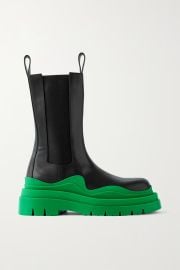 Black Tire rubber-trimmed leather Chelsea boots BOTTEGA VENETA NET-A-PORTER at Net a Porter