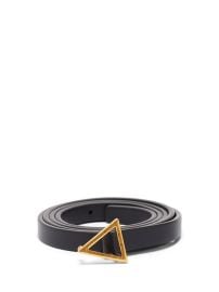 Black Triangle-buckle slim leather belt  Bottega Veneta  FASHION US at Matches