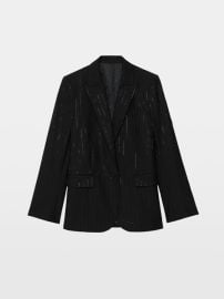 Black Valse Blazer With Rhinestones For Women ZadigampVoltaire ZadigampVoltaire at Zadig & Voltaire