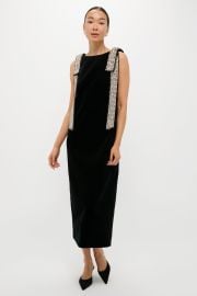 Black Velvet Embellished Viola Dress Tuckernuck at Tuckernuck