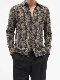 Black Wanderlust paisley-print silk-twill shirt 73 London FASHION US at Matches