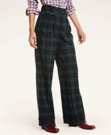 Black Watch Tartan Stretch Twill Pants  at Brooks Brothers