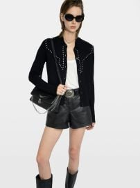 Black Wool And Cashmere Cardigan ZadigampVoltaire at Zadig & Voltaire