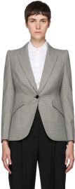 Black Wool Blazer by Alexander McQueen on Sale at ssense