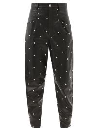 Black Xiamali high-rise studded-leather trousers  Isabel Marant  FASHION US at Matches