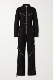 Black Zip-detailed shell jumpsuit  BOTTEGA VENETA  NET-A-PORTER at Net a Porter