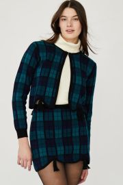 Black amp Blue Plaid Knit Cardigan - RachelAntonoffcom at Rachel Antonoff