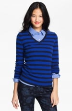 Black and blue striped sweater at Nordstrom at Nordstrom