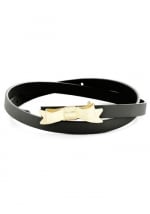 Black and gold bow belt at Modcloth at Modcloth