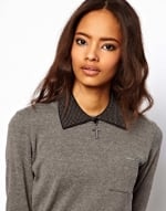 Black and silver pointed collar necklace at ASOS at Asos