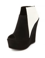 Black and white booties like Arias at Charlotte Russe