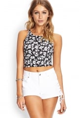 Black and white floral top at Forever 21