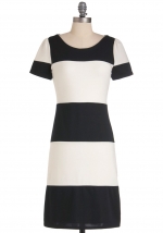 Black and white striped dress from Modcloth at Modcloth