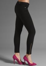 Black ankle zip jeans by Paige at Revolve